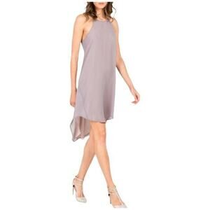 standards & practices Ashley Chiffon Racerback Spaghetti Strap Hi Low Midi Dress